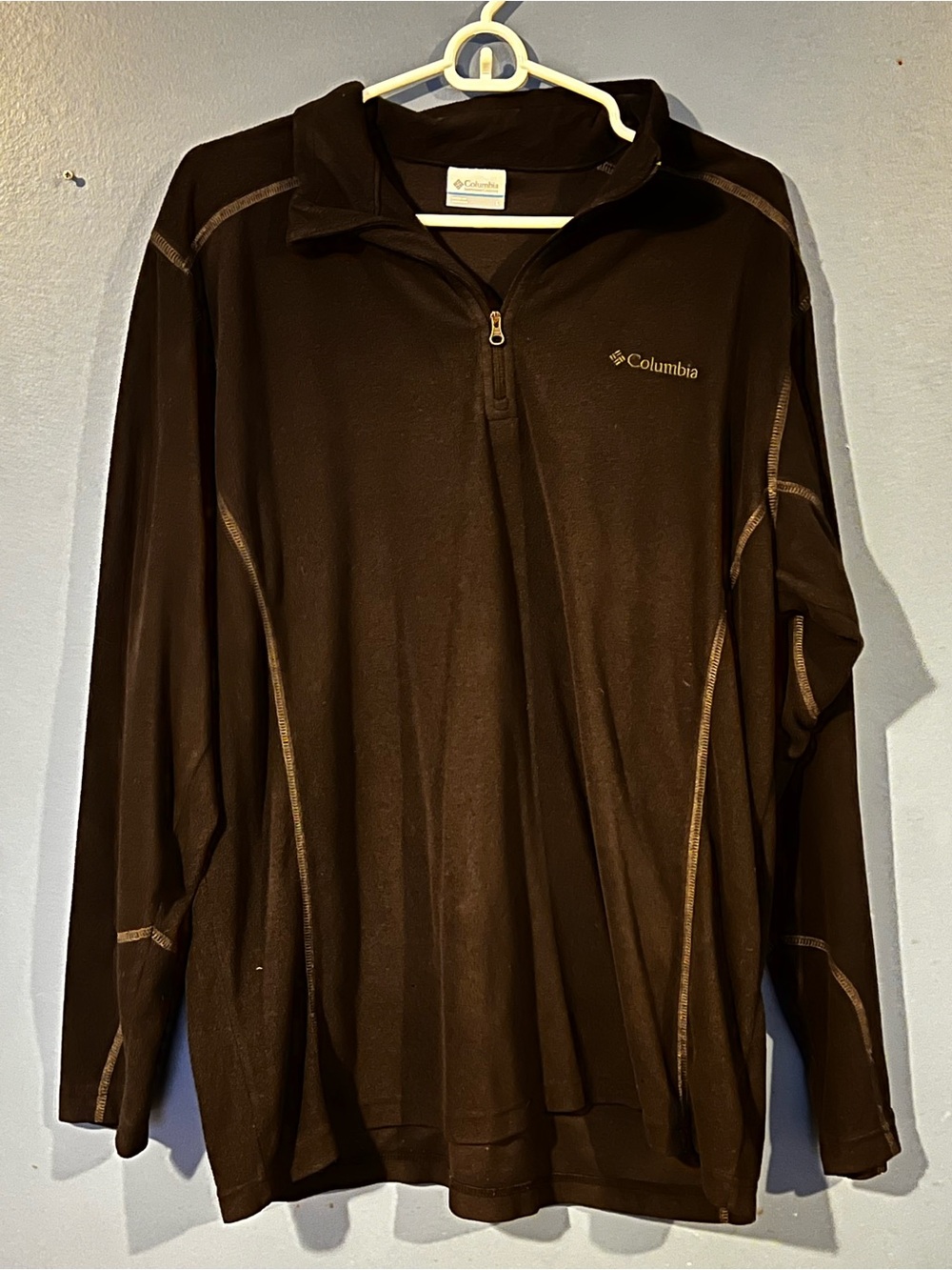 Columbia Black Fleece Pullover with Blue Accent Label